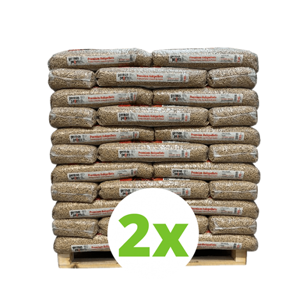 2 palety německých pelet EN+A1 132 pytlů po 15 kg